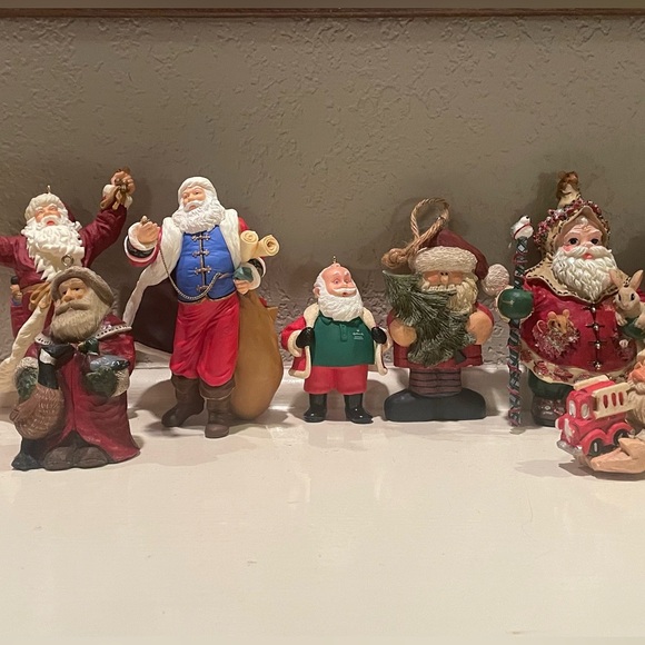Lot of 11 Vintage Santa Ceramic Ornaments - Picture 2 of 5